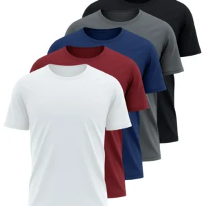 Kit 5 Camisetas Masculinas Dry Fit Lisas – Roupas Esportivas e Casuais