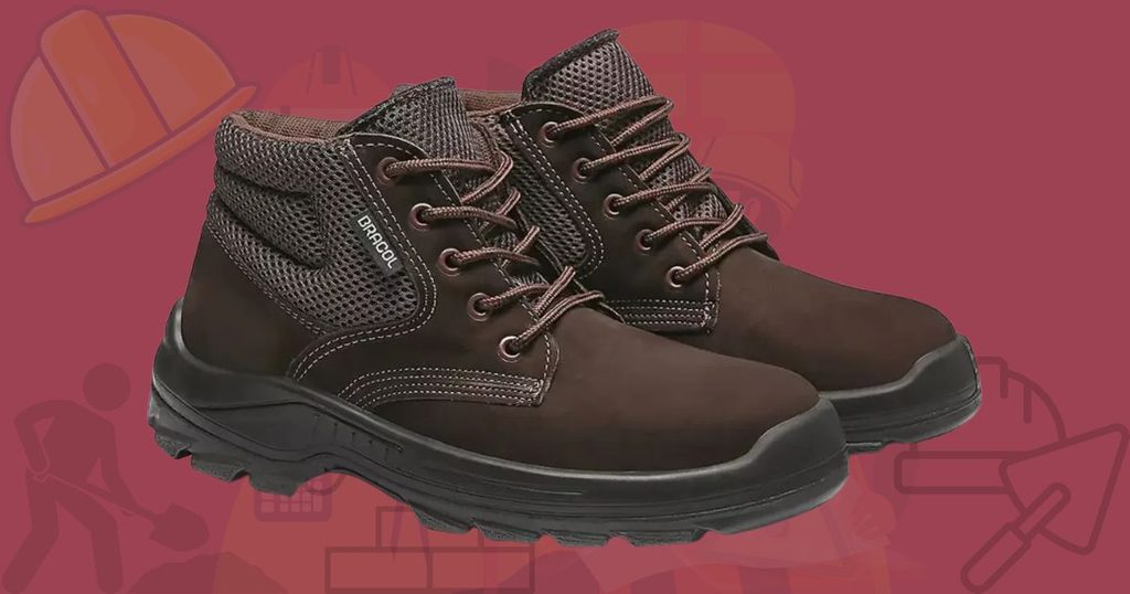 Bota Botina Segurança Bracol Sapato Coturno Nobuck Com Ca