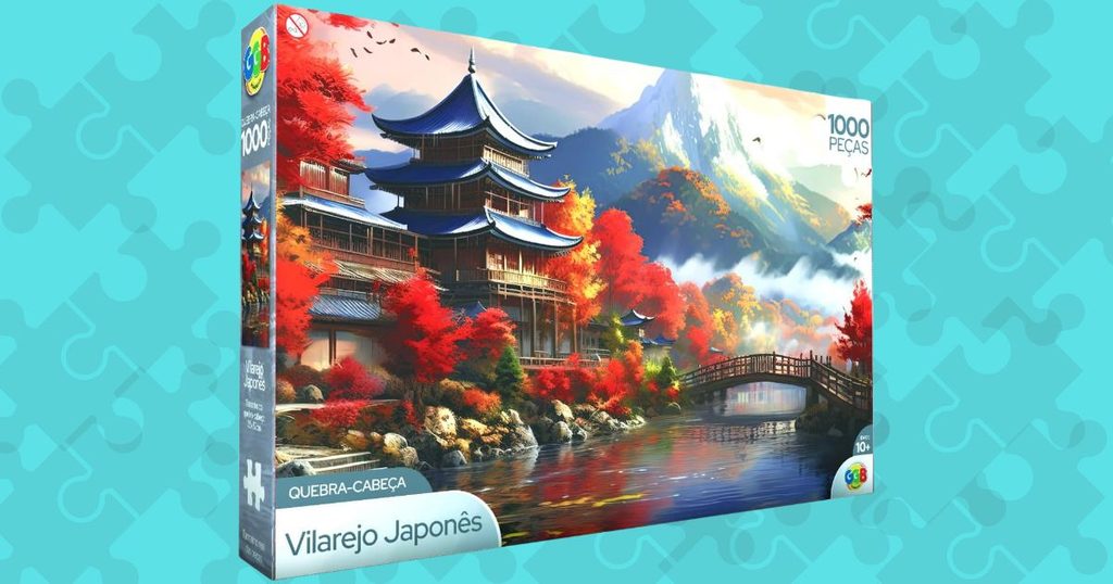 Gold Quebra-Cabeça Vilarejo Japonês 1000 Peças