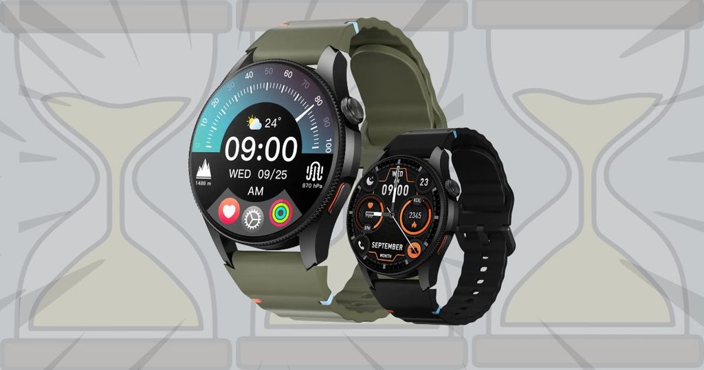 Smartwatch Aurafit G12, Gps, Resistência À Água 3atm, Preto